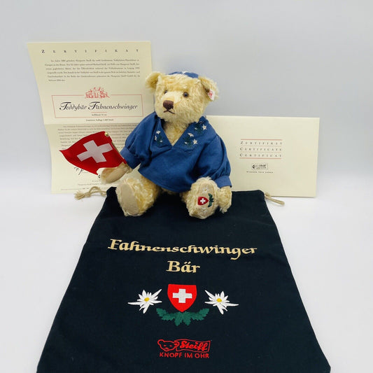 Steiff Teddybär Fahnenschwinger 661433 limitiert 1500 31cm Mohair, Nr. 10