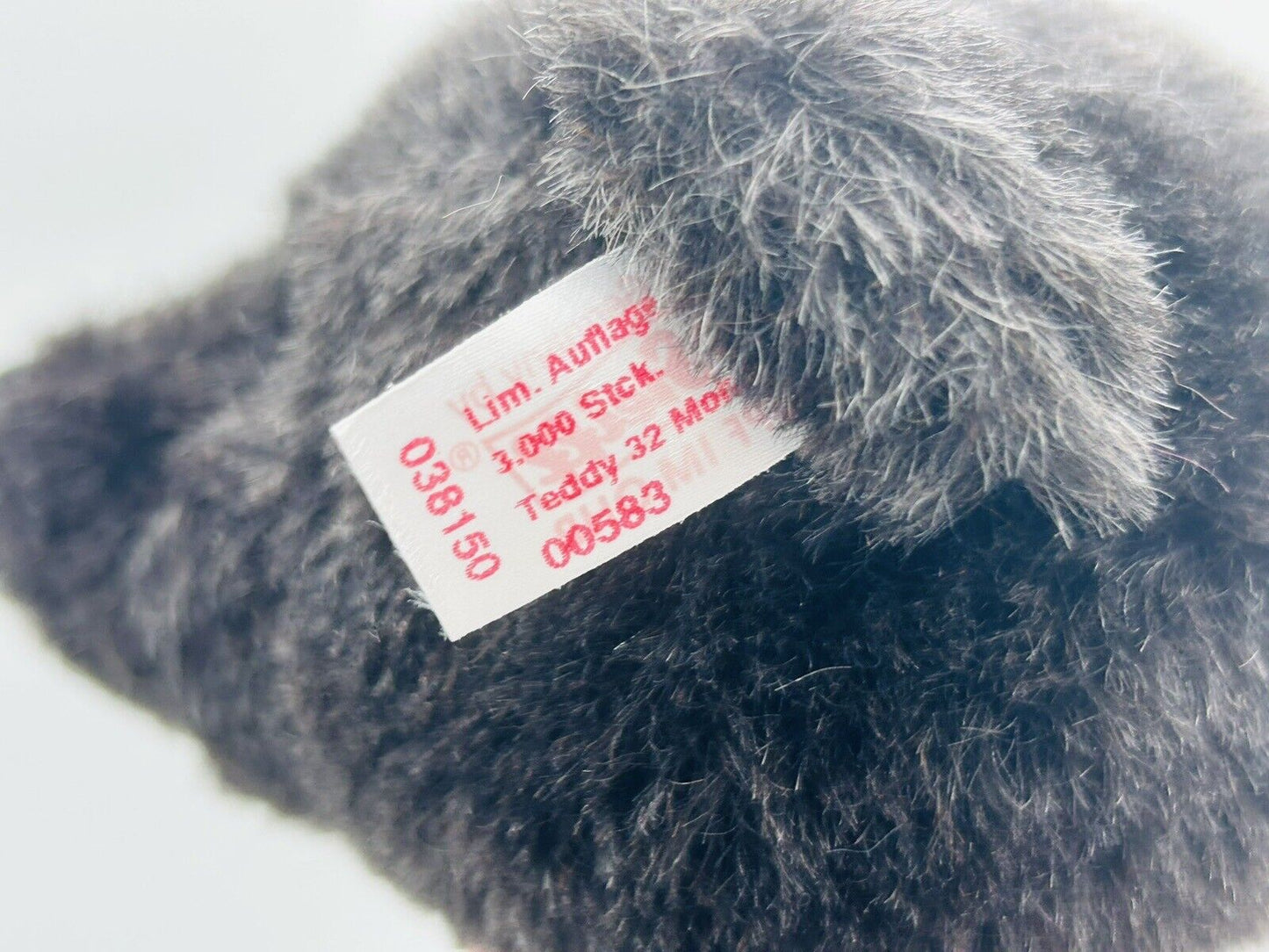Steiff 038150 Teddybär mit rotem Halsband schwarz 32 cm limitiert 3000 Exemplare