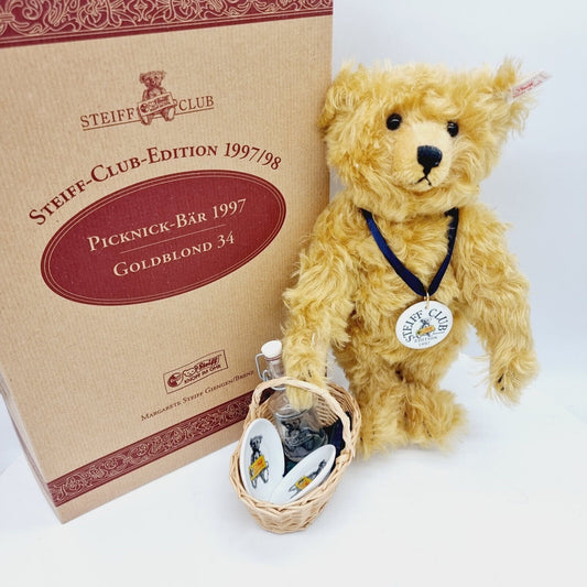 Steiff 420108 Picknick Bär Club Edition 1997/98  34cm limitiert OVP