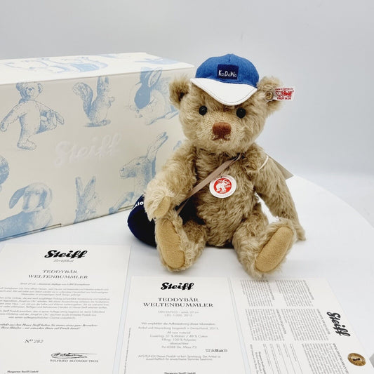 Steiff 657535 Teddybär Weltenbummler limitiert 1000 für das KadeWe 27 cm Mohair