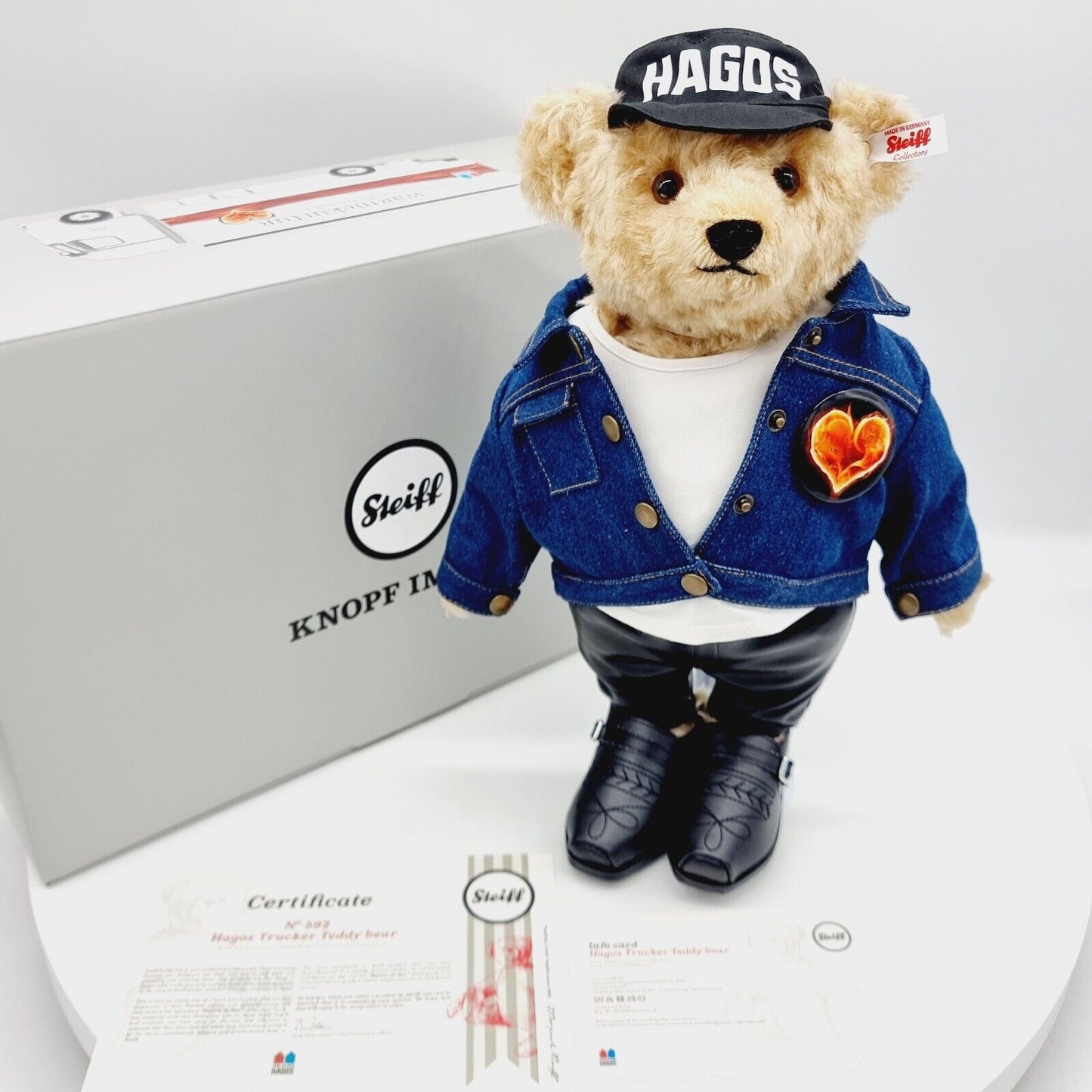 Steiff 991998 Teddybär Hagos limitiert 600 aus 2019 38 cm Mohair