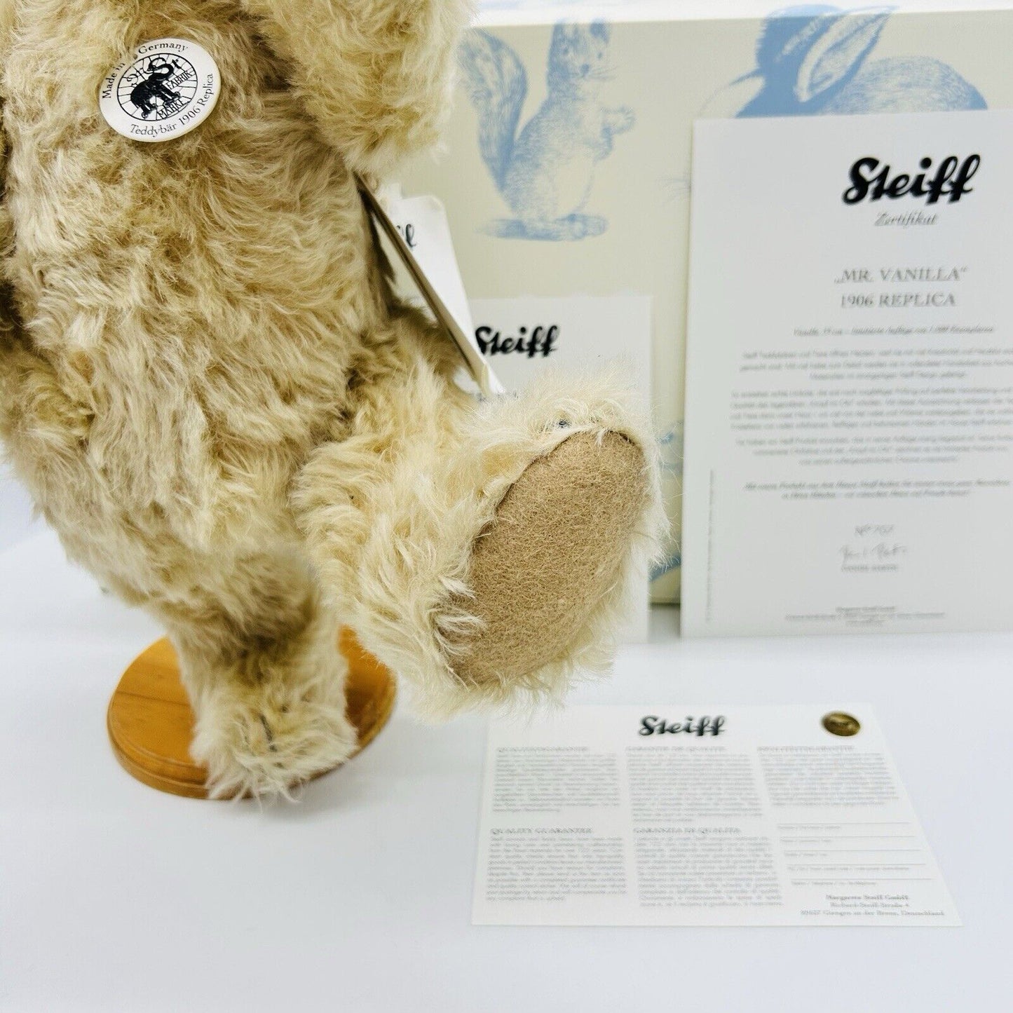 Steiff 403231 Teddybär Mr. Vanilla 1906 Replica limitiert 1000 35 cm Mohair