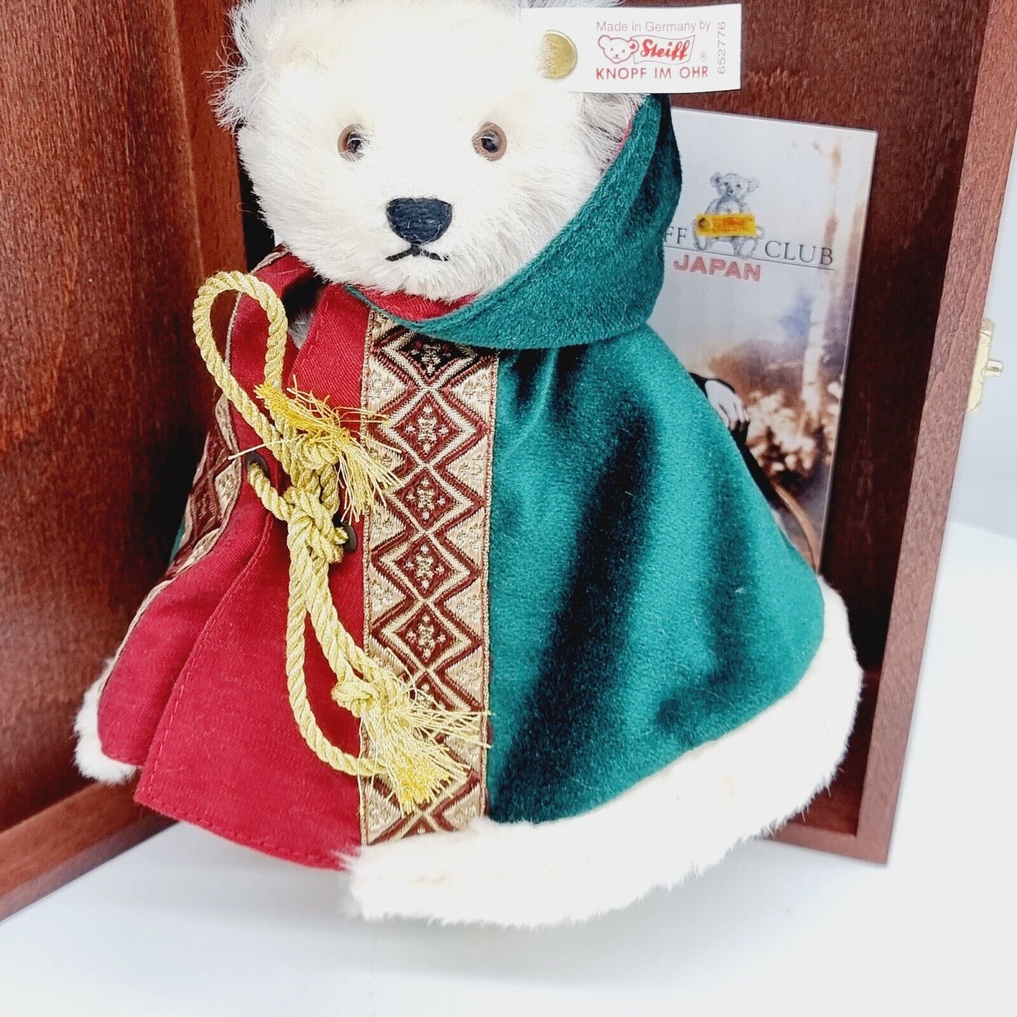 Steiff 652776 Little Santa 1998 Japan Exklusive Christmas Teddybär