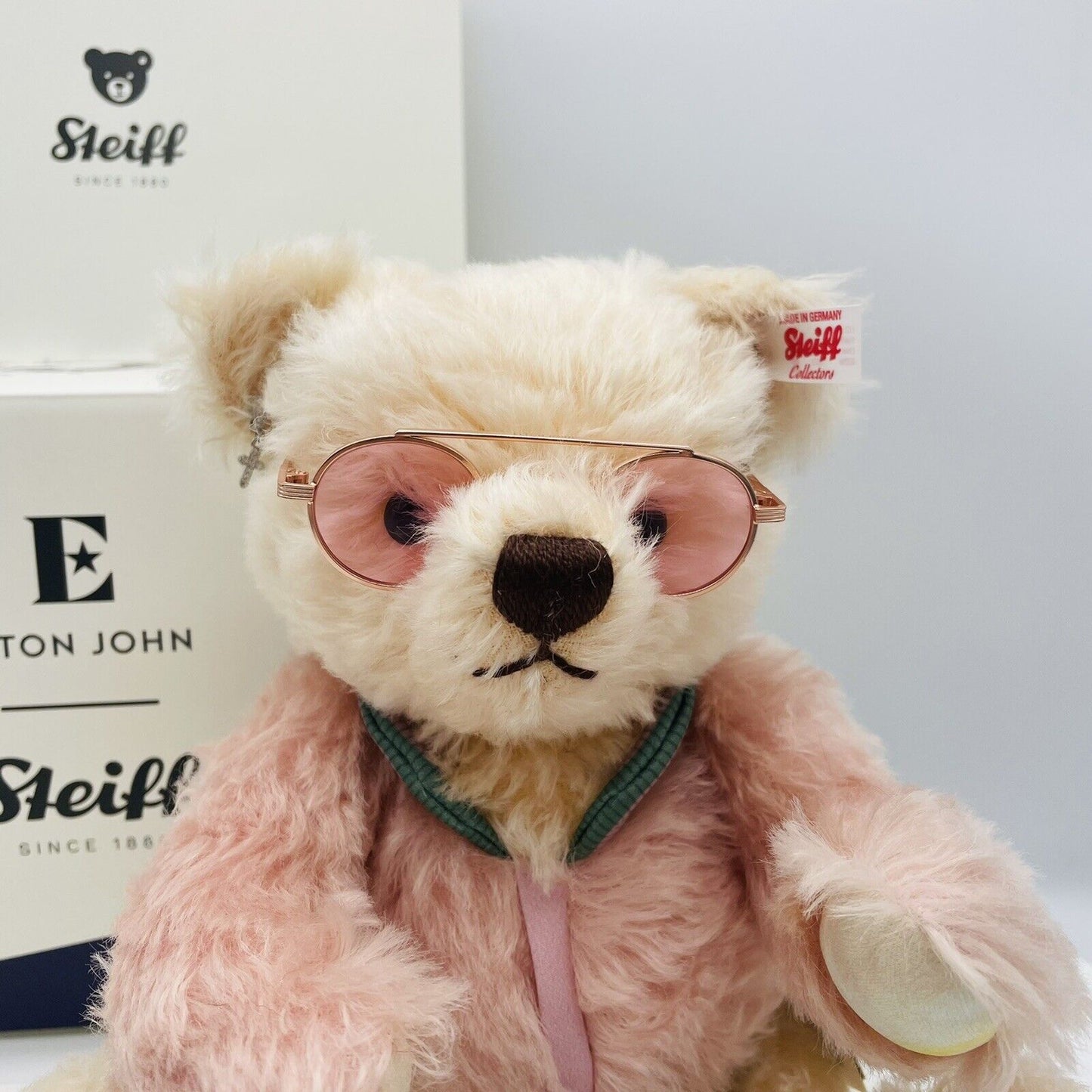 Steiff Teddybär Rocks! Elton John 355882 limitiert 3000 aus 2022 28 cm