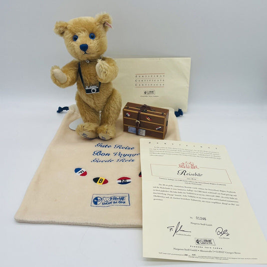 Steiff Reisebär 661075 exklusiv für Deutschland limitiert 28 cm OVP Zertifikat