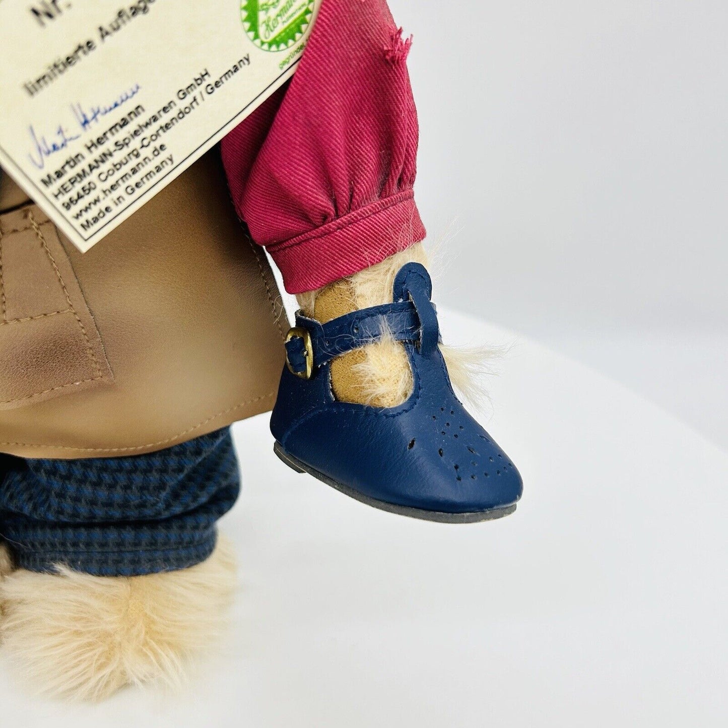 Hermann Coburg Teddybär Schuhmacher limitiert 61 aus 2011 37 cm Mohair