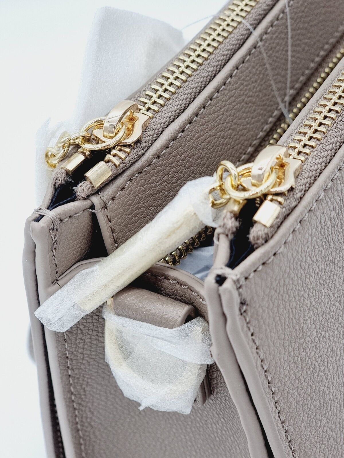 Aigner Handtasche Lana Taupe Leder Umhängetasche Bag Neu Umhängetasche