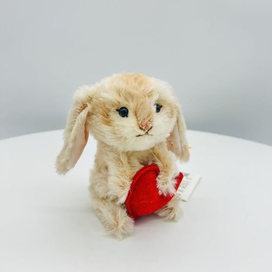 Steiff Hase mit Herz aufwartend 033506 14cm Mohair