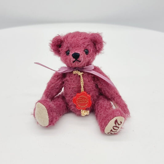 Hermann Teddy Original Jahresbär 2018 mit Schleife 12 cm Mohair