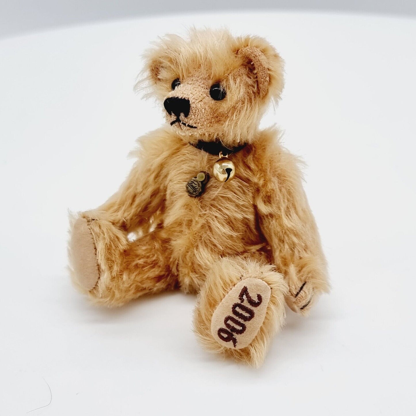 Hermann Coburg Miniatur Bär 2006 mit Glöckchen 13 cm Mohair