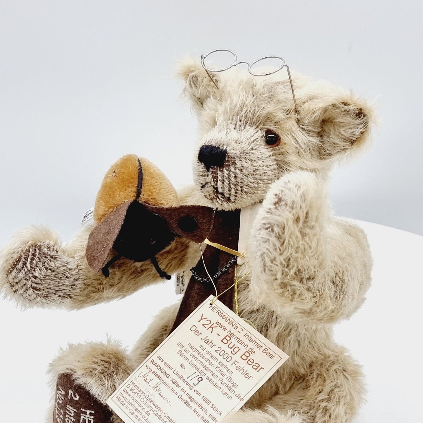 Hermann Coburg 12262-1 Teddybär Y2K Bug Bear limitiert 1000 37 cm Mohair