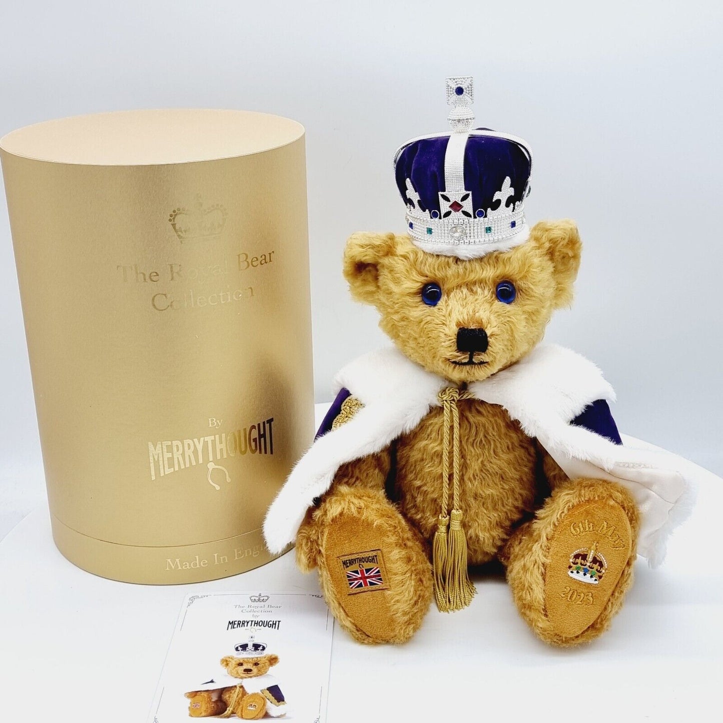 Merrythought Teddybär King Charls III Coronation Bear limitiert 2023 36 cm