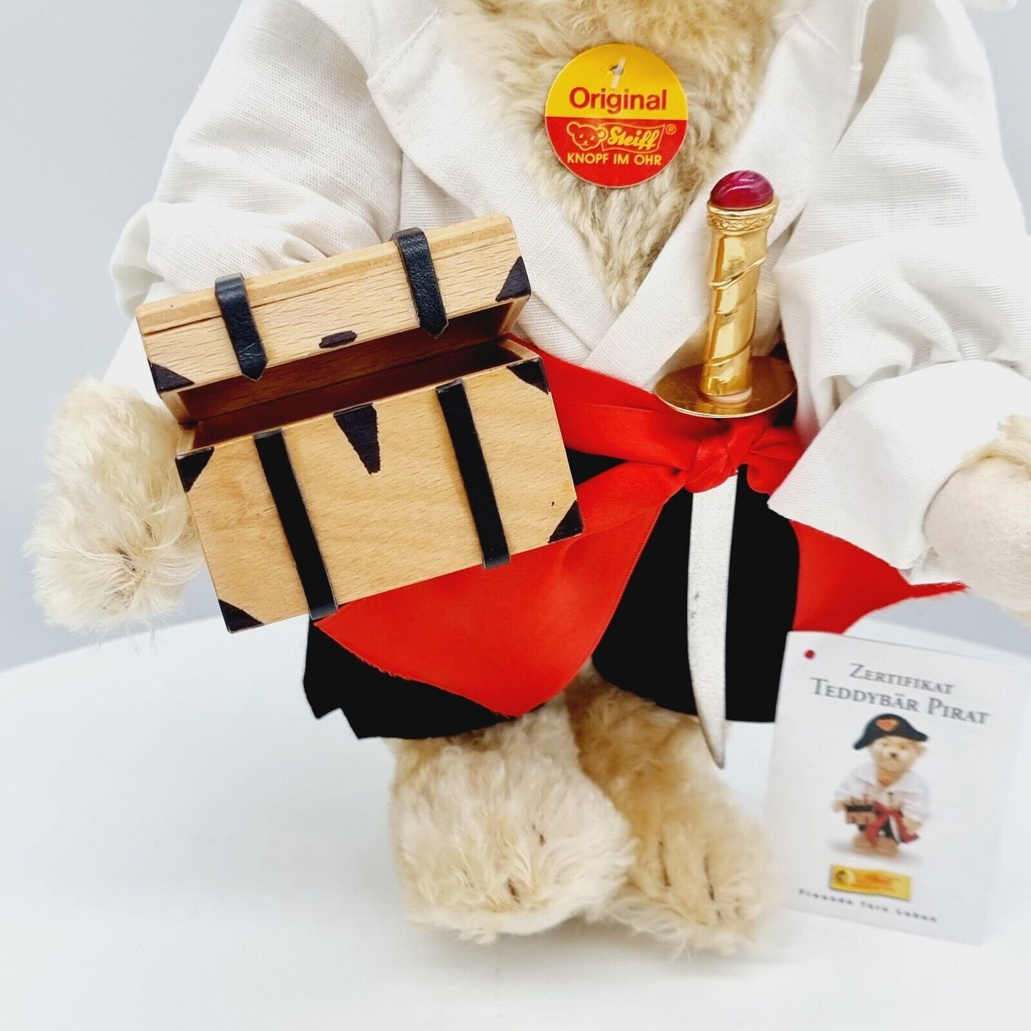 Steiff 655371 Teddybär Pirat limitiert 1500 aus 1997 38 cm Mohair