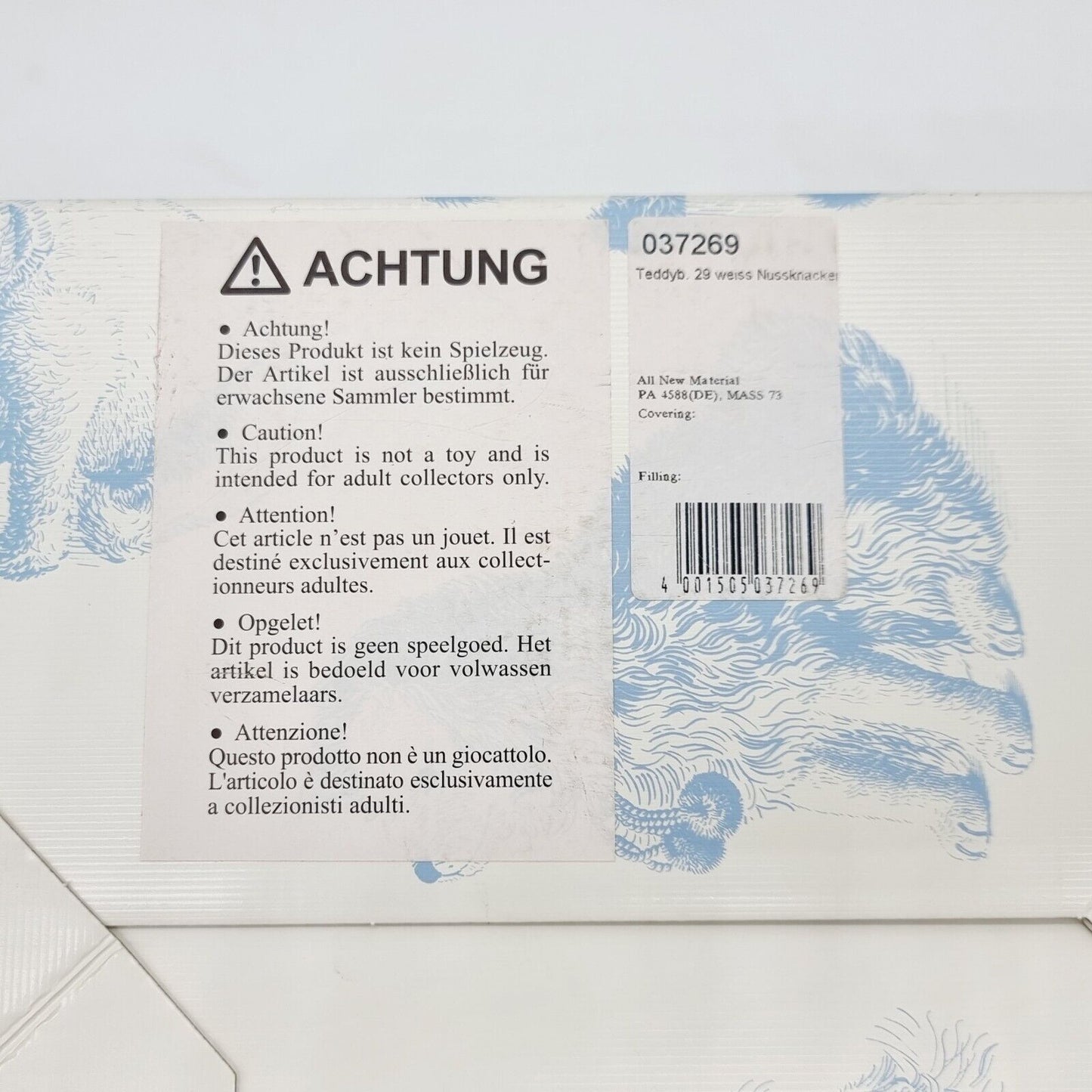 Nr. 74! Steiff 037269 Teddybär Nussknacker limitiert 3000 aus 2008