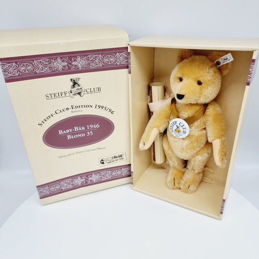 Steiff 420054 Club Edition Baby Bär blond 35cm 1995 limitiert Zertifikat