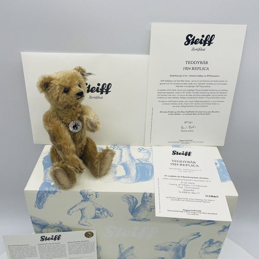 Steiff Teddybär 1924 Replica 403262 limitiert 924 aus 2015 21cm Mohair