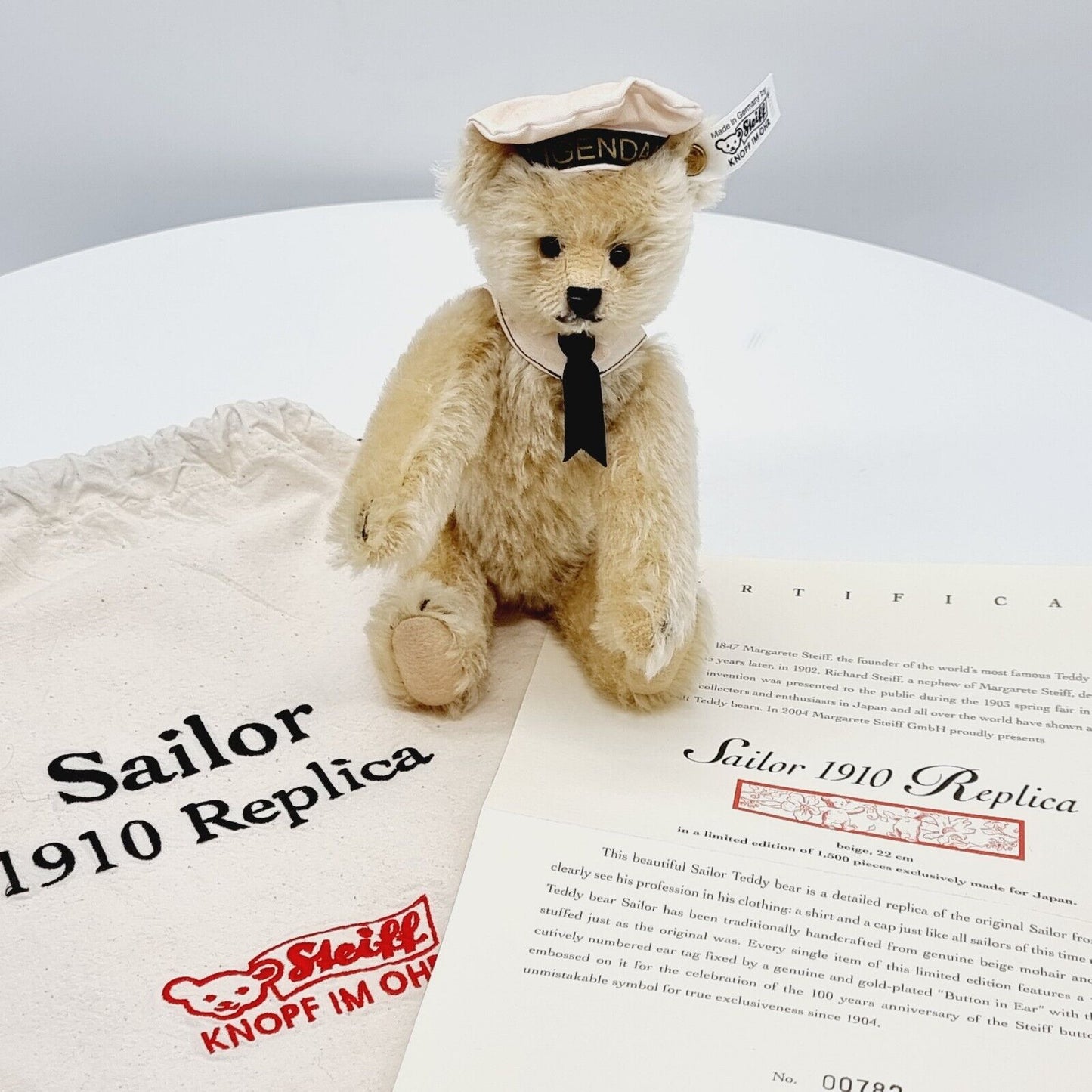 Steiff 676222 Teddybär Sailor 1910 Replica für Japan limitiert 1500 aus 2004