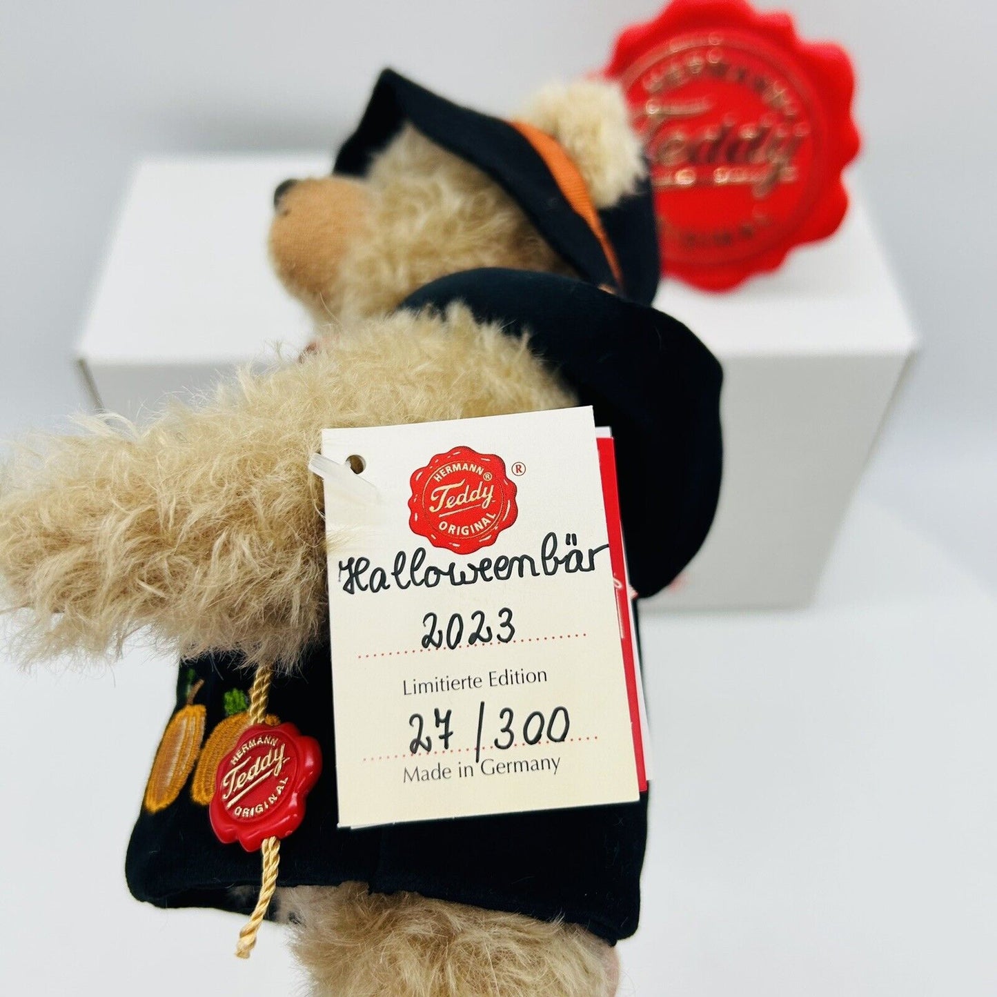 Hermann Teddy 117551 Teddybär Halloween limitiert 300 aus 2023 25 cm Mohair