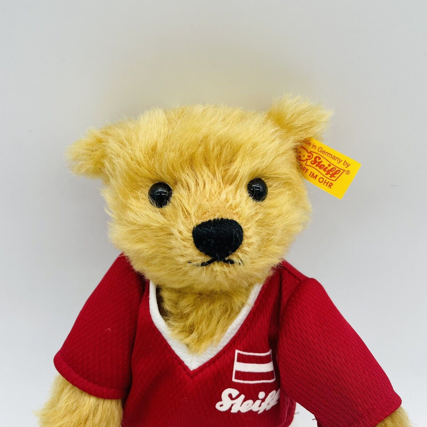 Steiff Teddybär Fußballspieler Österreich 002960 22cm Mohair