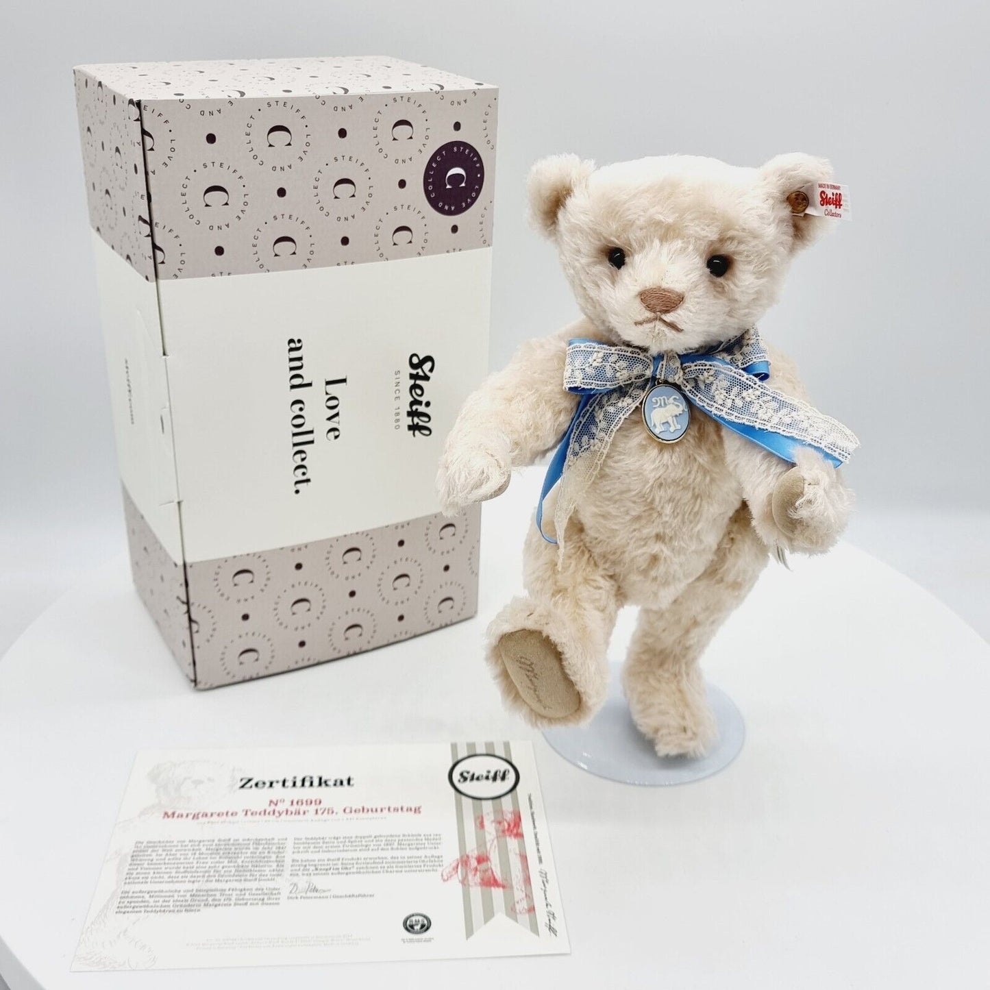 Steiff 007194 Teddybär Margarete 175. Geburtstag limitiert 1847 30 cm Mohair