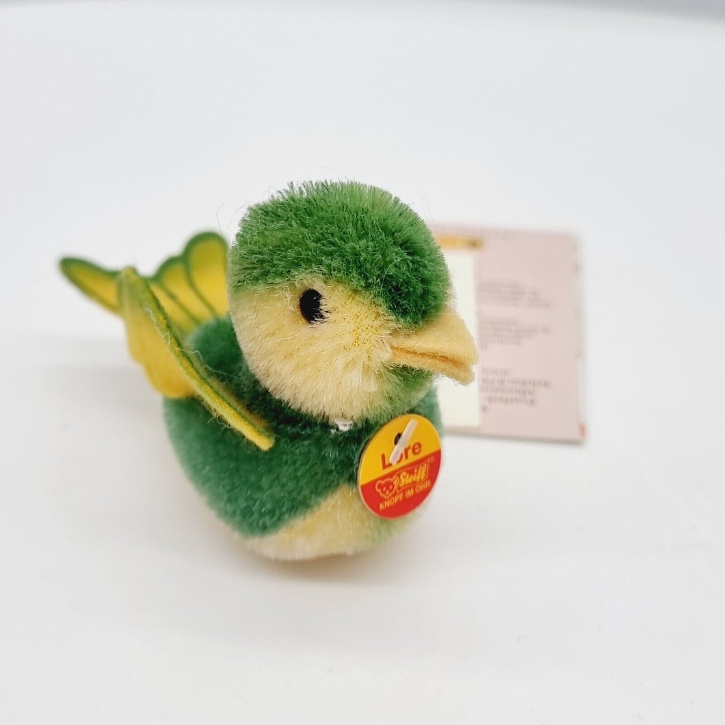 Steiff 033162 Lore Grünling Vogel 5 cm mit Etikett