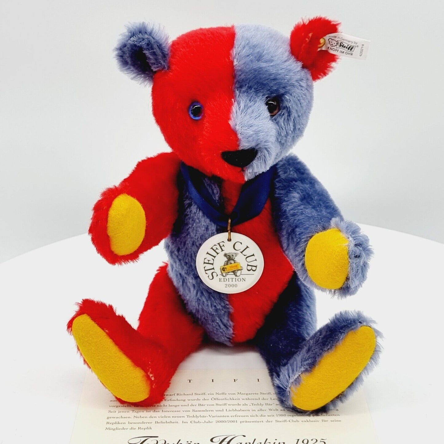 Steiff 420214 Teddybär Harlekin Club Edition 2000 35 cm Mohair