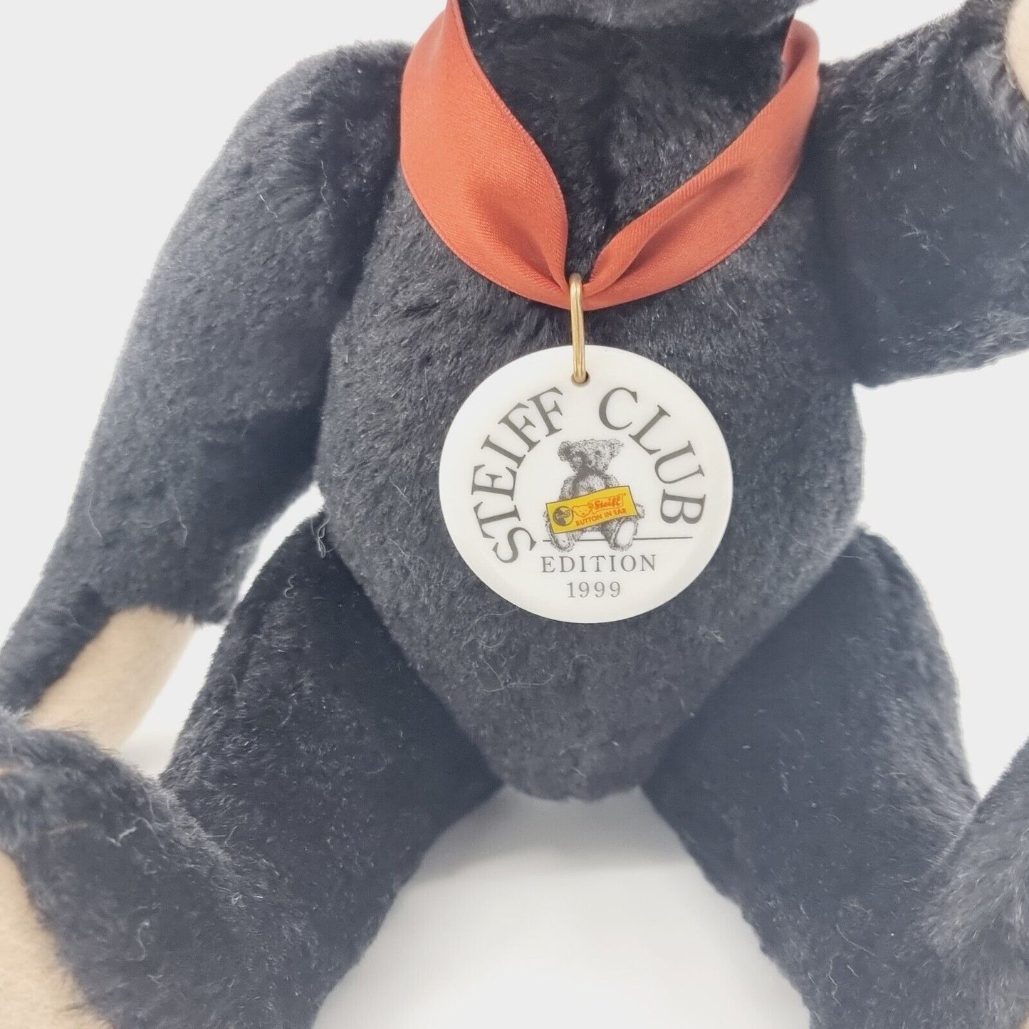 Steiff 420160 Teddybär Club Edition 1999 schwarz 35 cm Mohair