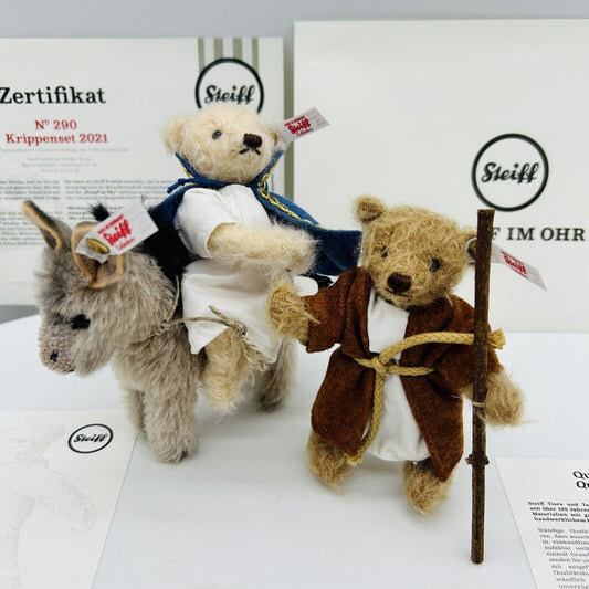 Steiff 007057 Krippen-Set 2021 Maria, Josef und Esel limitiert 1225 aus 2021