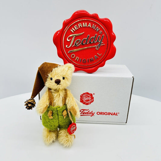 Hermann Teddy 117148 Wichtelchen grün limitiert 100 14 cm Mohair