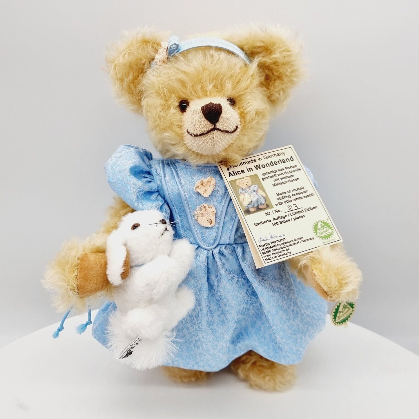 Hermann Alice in Wonderland Teddybär Hermann Coburg limitiert 100 Stück