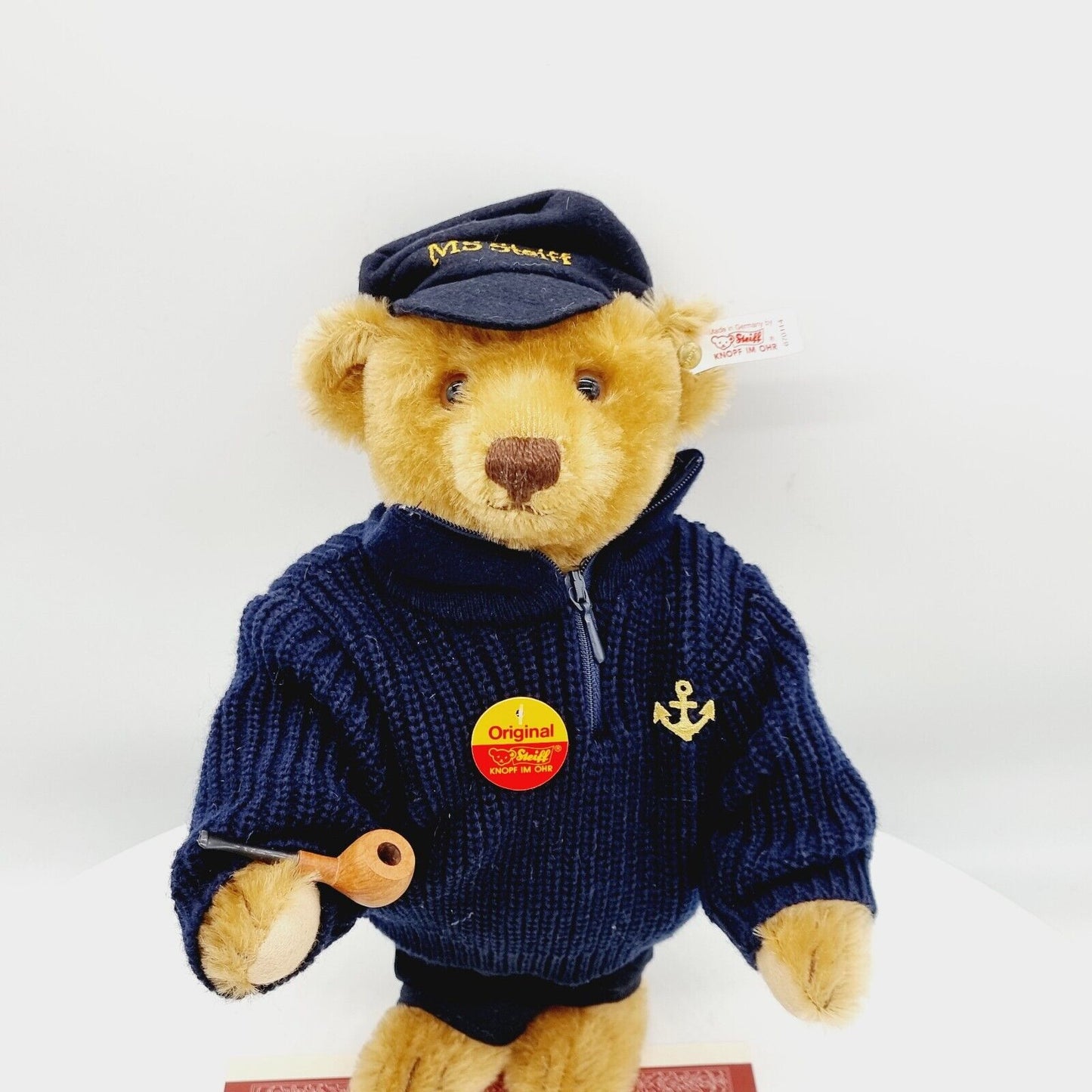 Nr. 999! Steiff 670114 Teddybär Fischer limitiert 2000 aus 1998 35 cm Mohair