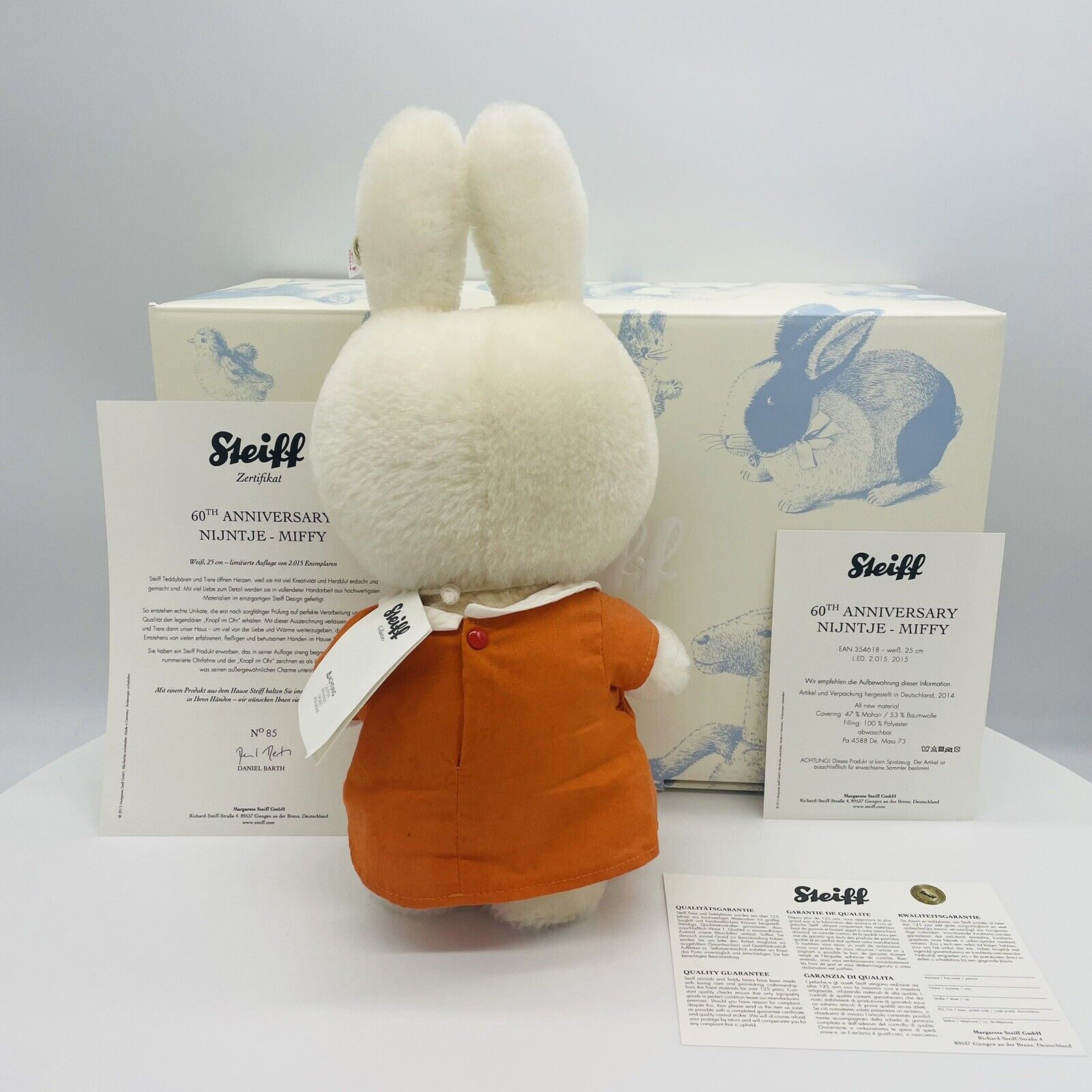 Steiff Nintje - Miffy 354618 aus Hello Kitty limitiert 2015 25cm Mohai –  Teddy-Sammler.com