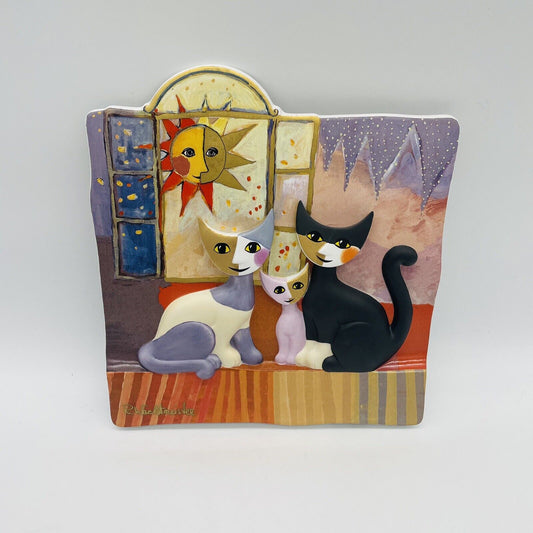 Goebel Rosina Wachtmeister Wandbild Katzen mit Sonne und Fenster