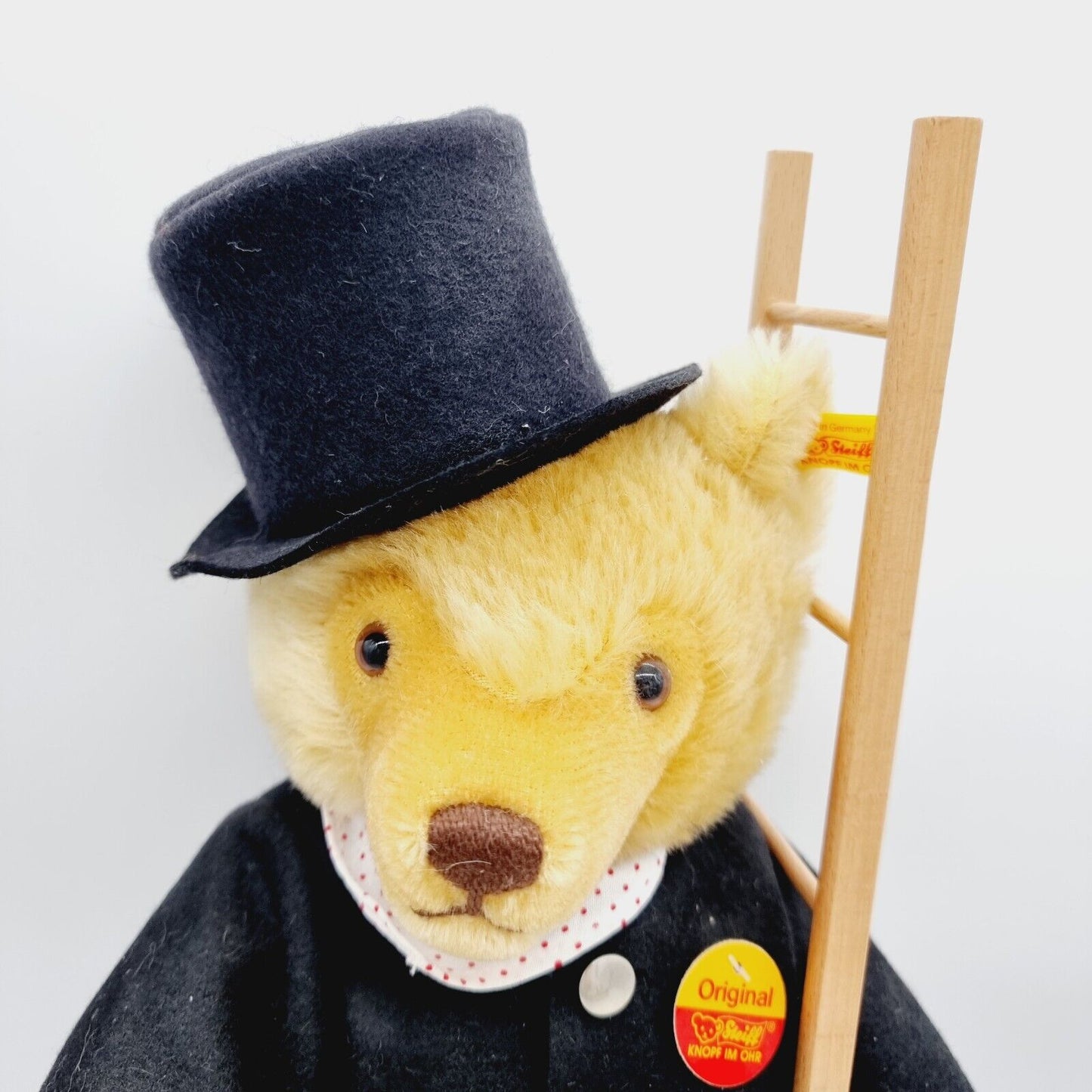 Steiff 028540 Kaminfeger Teddybär Classic Edition mit Brustschild und Leiter