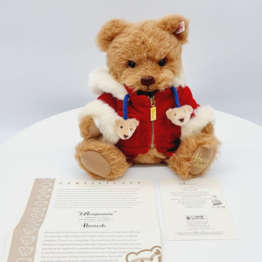 Steiff 662751 Teddybär Benjamin für Harrods limitiert 1500 aus 2007 35 cm Alpaca