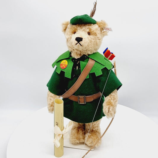 Steiff 655203 Teddybär Robin Hood limitiert 1500 für Karstadt aus 1996 45 cm