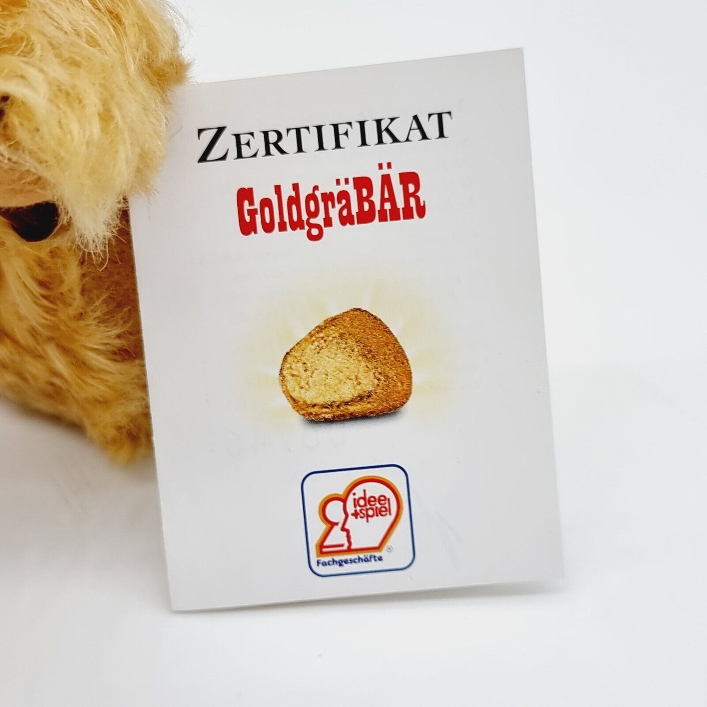 Steiff 651182 Goldgräbär Teddybär 27 cm blond Mohair mit Zertifikat