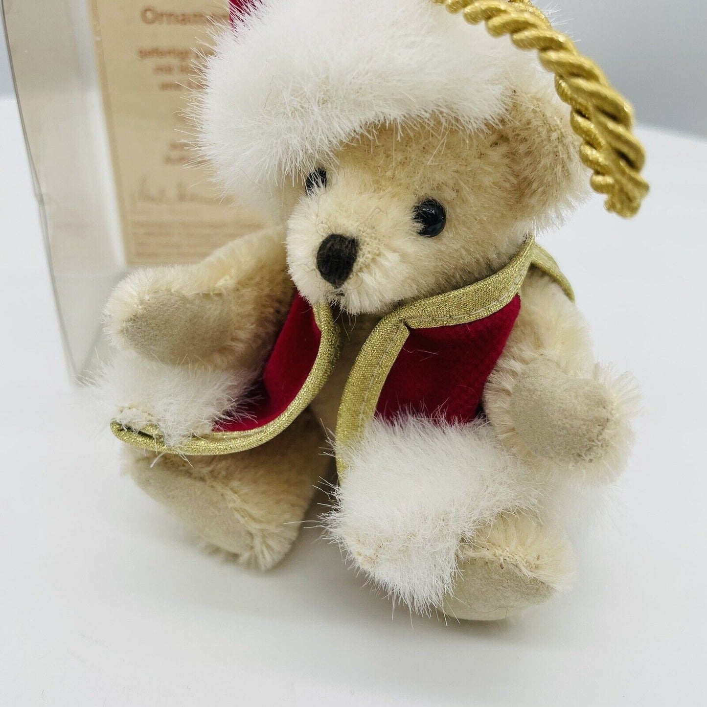 Hermann Coburg Teddybär Ornament Santa limitiert 500 11cm Mohair