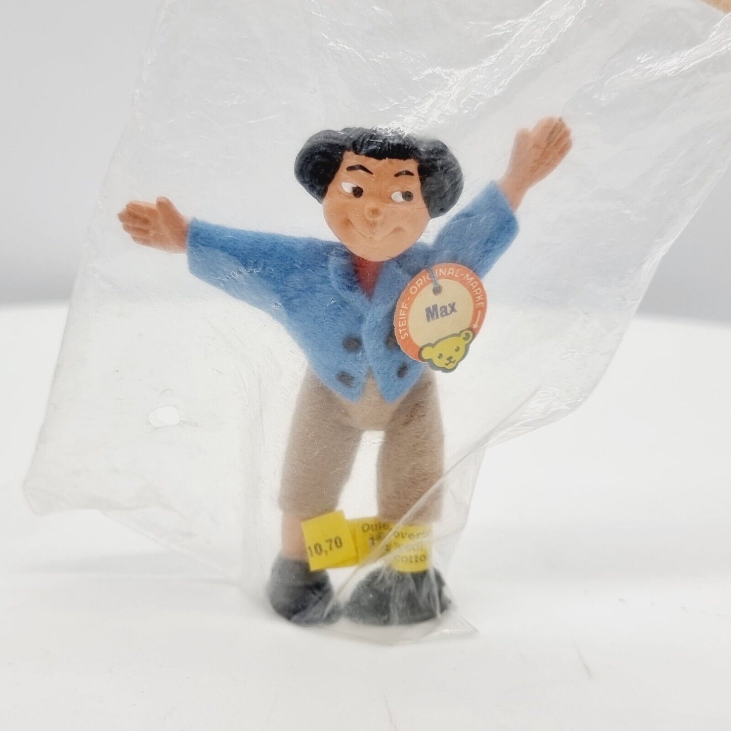 Steiff 8710,70 Biegefigur Max mit Filzbekleidung Originalverpackung 1962 - 1963