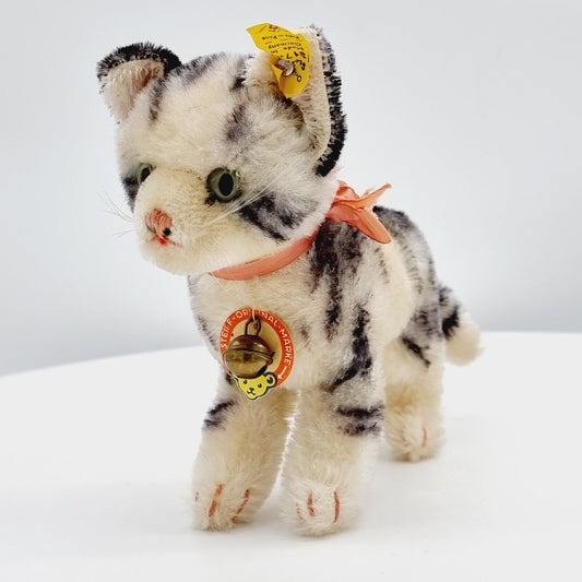 Steiff 1317,00 Katze Tabby 17 cm 1959 - 1967 größte Ausführung mit Brustschild