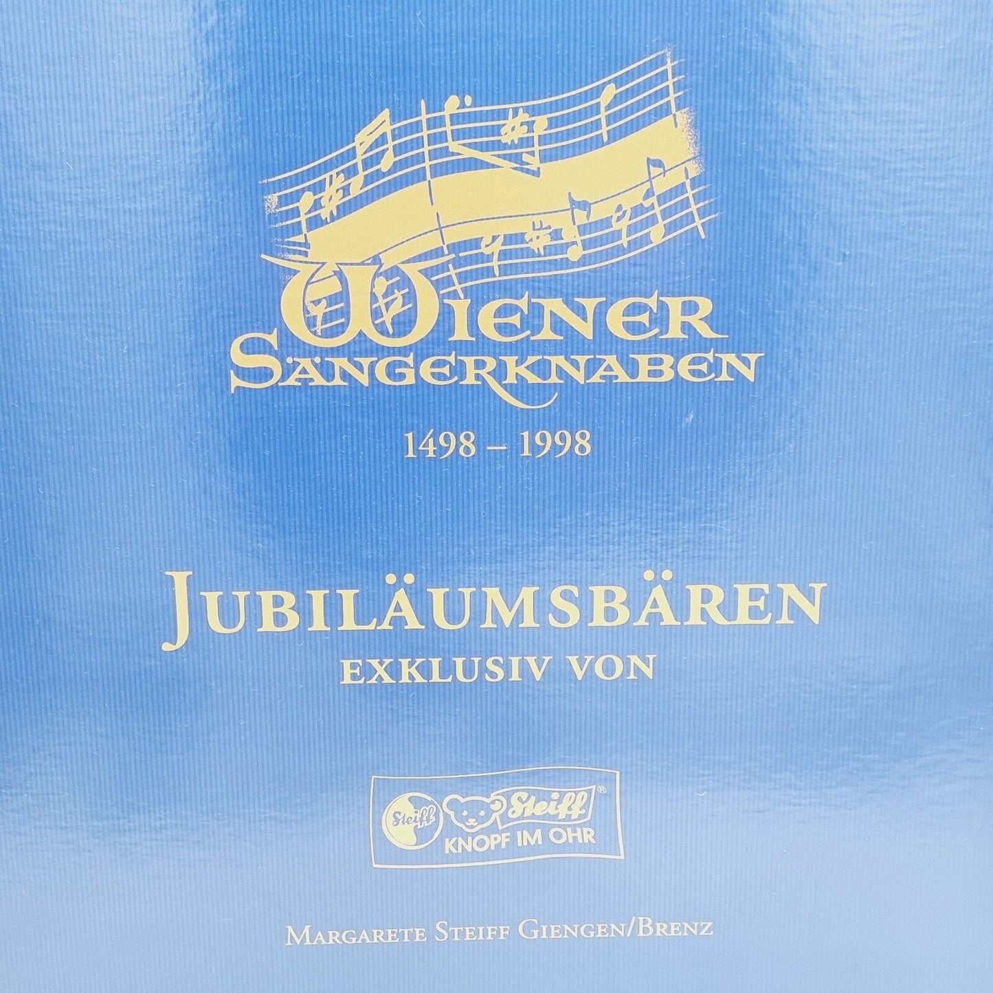 Steiff 659966 Jubiläumsbären Wiener Sängerknaben limitiert 1847 aus 1998