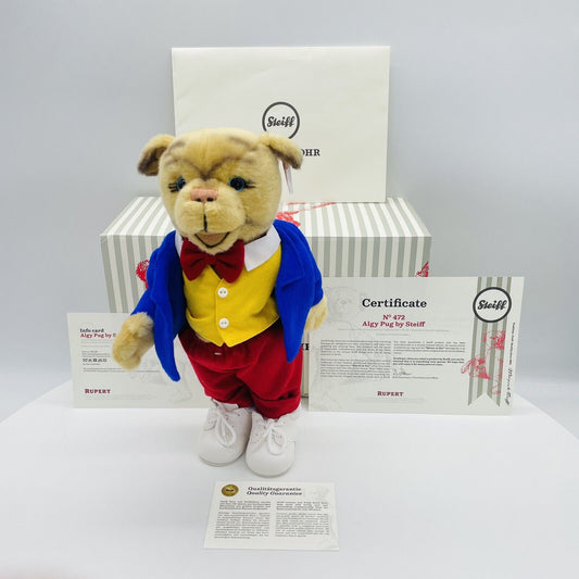 Steiff Rupert Hund Algy Pug 691126 für Danbury Mint limitiert 5000 29cm