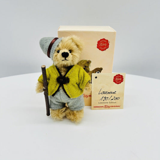 Hermann Teddy 15497 Teddybär Miniatur Laurenz limitiert 200 10 cm Mohair