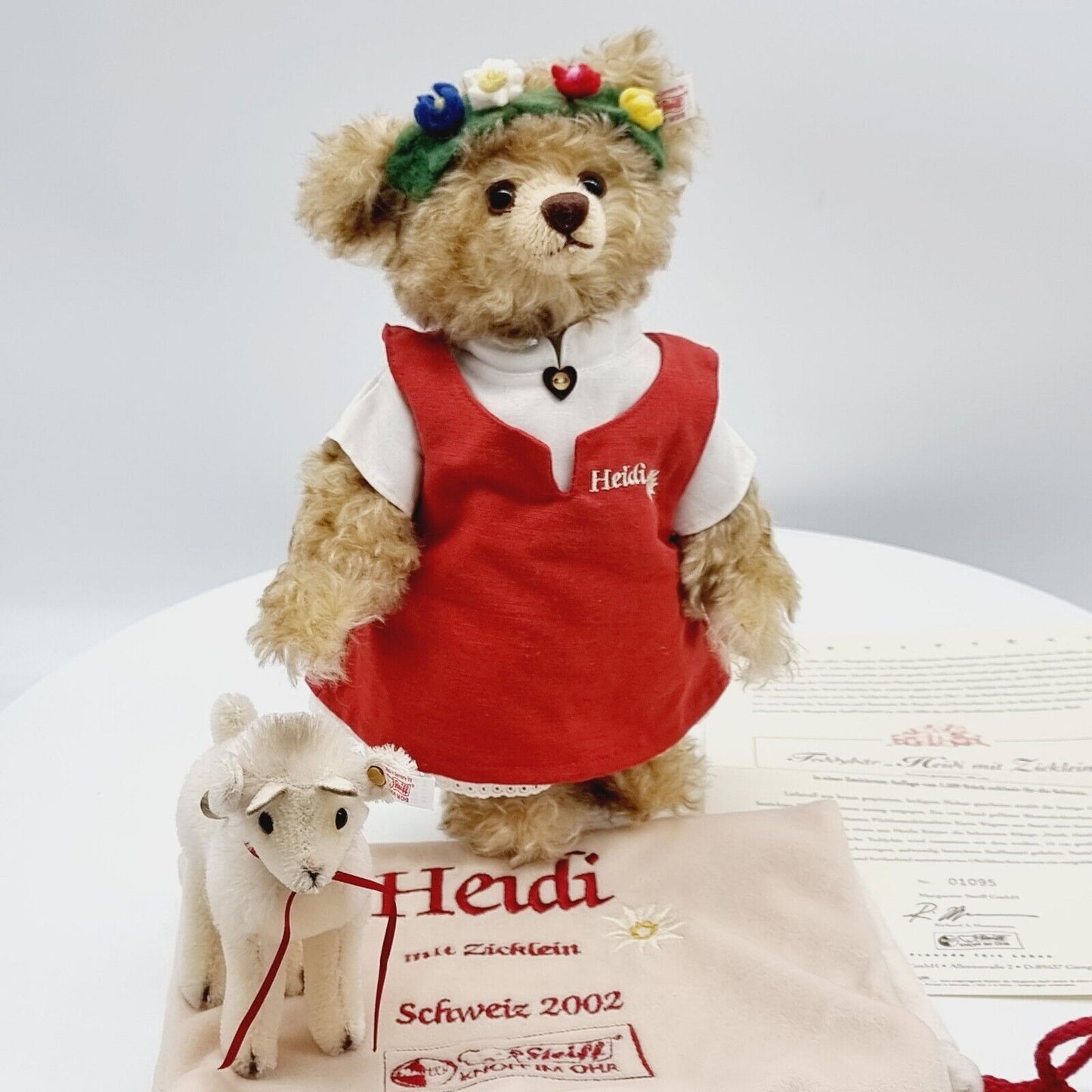 Steiff 660788 Teddybär Heidi mit Zicklein limitiert 1500 aus 2002 28 cm