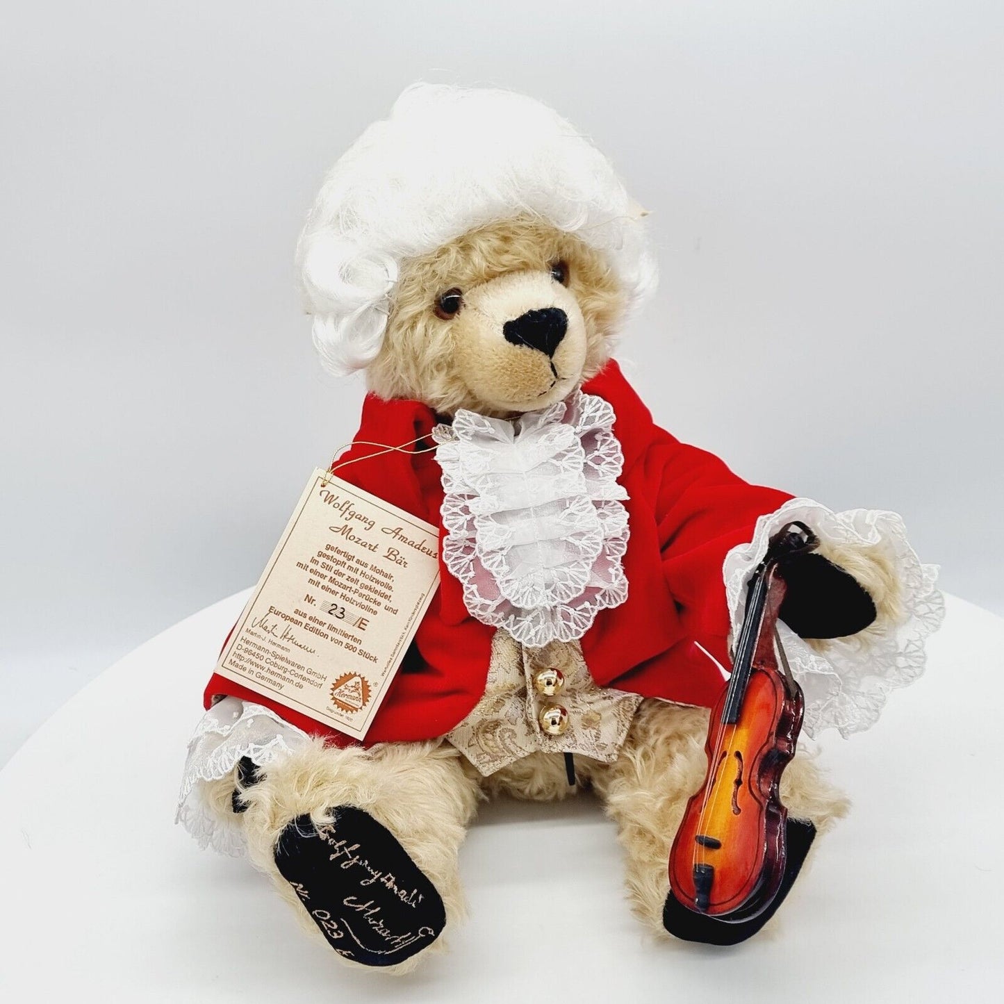 Hermann Coburg Teddybär Wolfgang Amadeus Mozart limitiert 500 42 cm Mohair