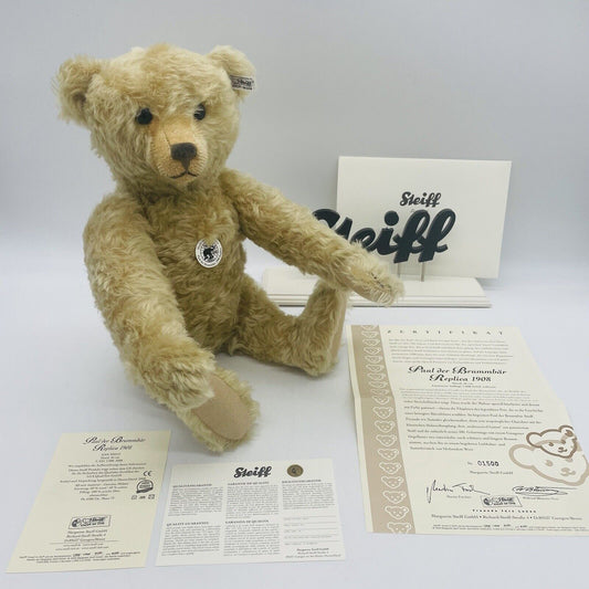 Steiff Teddybär Paul der Brummbär Replica 1908 400513 limitiert 1908 46cm