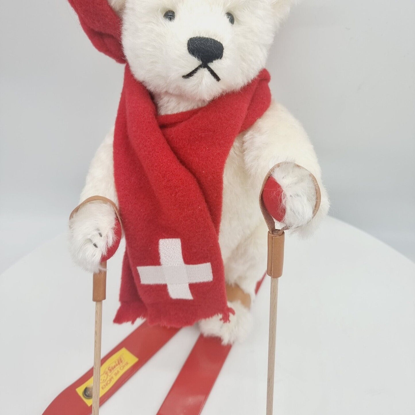 Steiff 660146 Skifahrer Teddybär weiß 34 cm 2000 limitiert 1500 exklusiv Schweiz