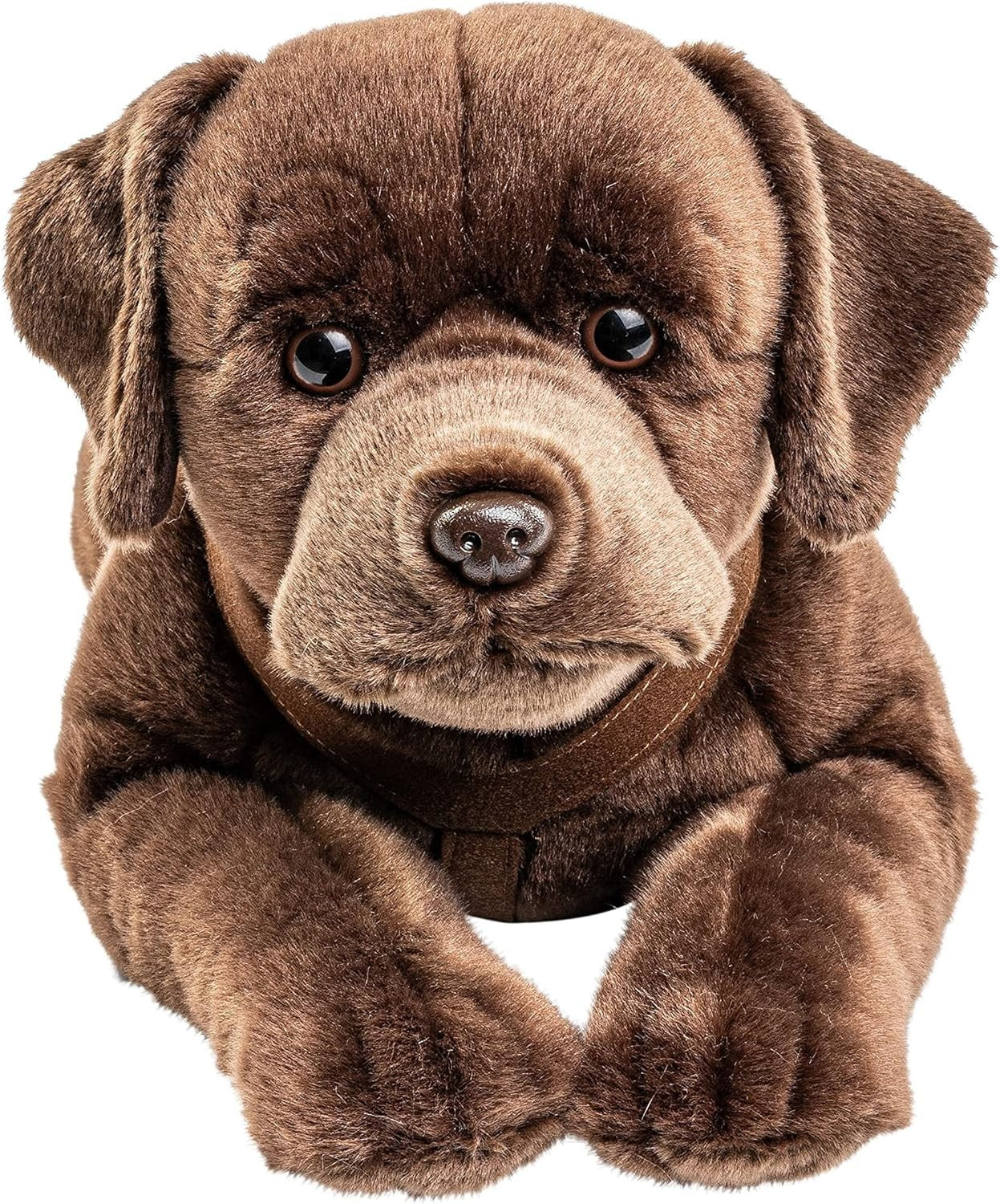 Uni-Toys Labrador mit Geschirr liegend 60 cm Plüschtier Kuscheltier Plüsch Hund
