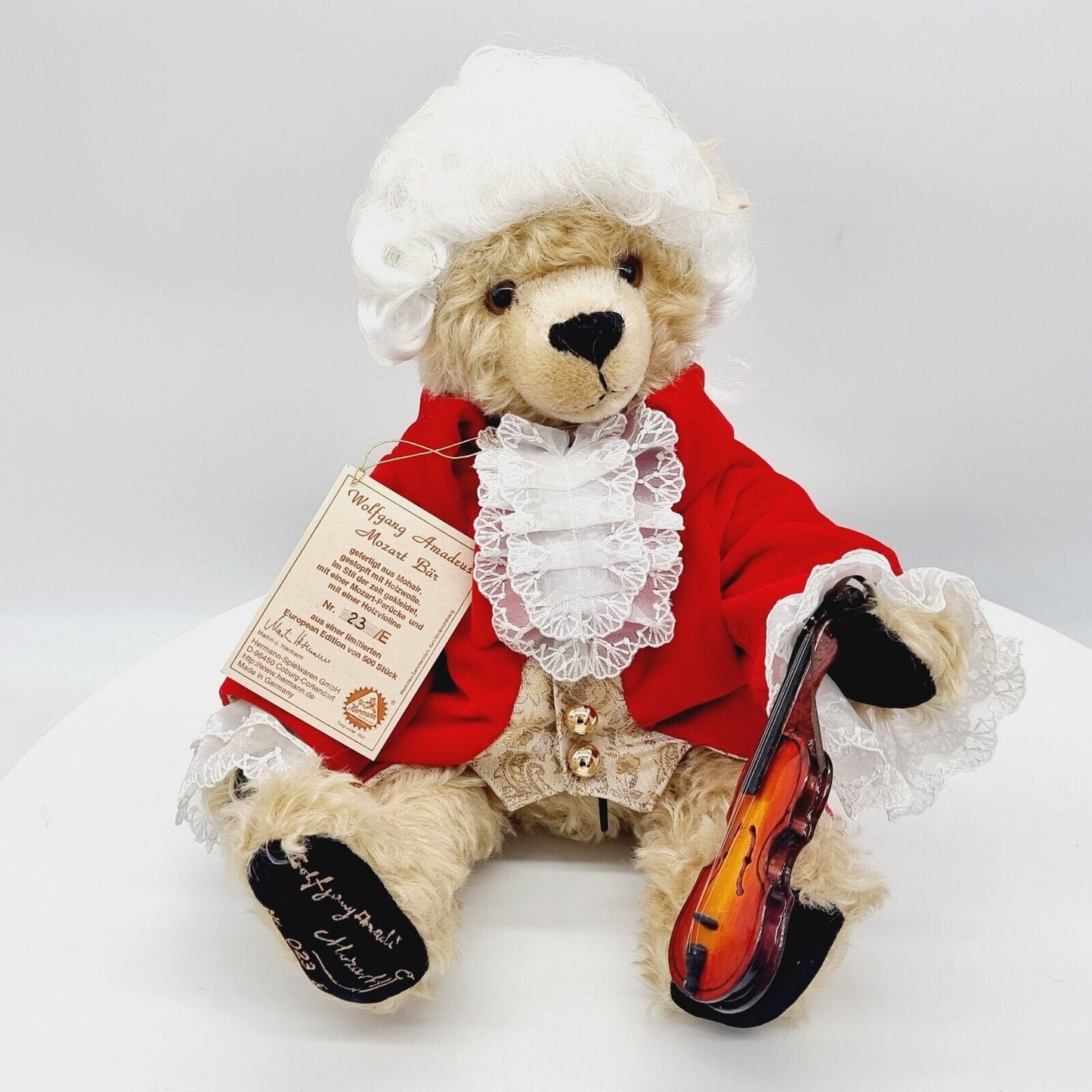 Hermann Coburg Teddybär Wolfgang Amadeus Mozart limitiert 500 42 cm Mohair