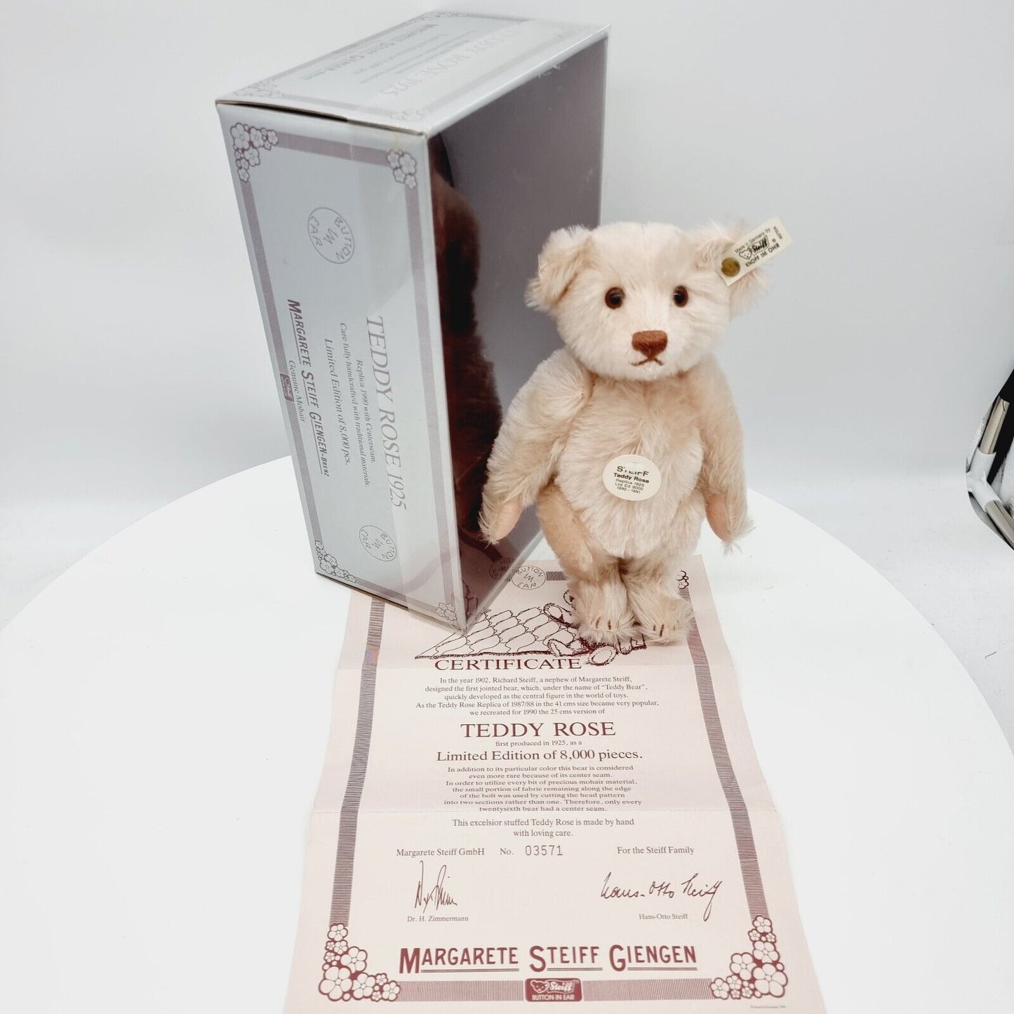 Steiff 407154 Teddybär Rose Replica 1925 limitiert 25 cm